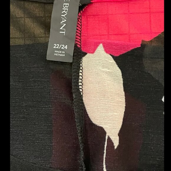 Lane Bryant Sheer Black Floral Blouse - Picture 3 of 3